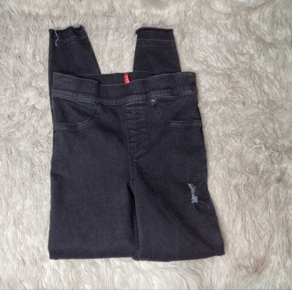 SPANX Vintage Distressed Ankle Skinny Jeans in Vintage Black Size S - Picture 8 of 10